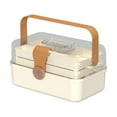 thumbnail image 3 of Caja médica de primeros auxilios para la familia, organizador artesanal, estuche de primeros auxilios para viajes en el lugar de trabajo marrón claro, 3 of 8