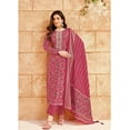 thumbnail image 2 of Ready to Wear Pakistani Swen Salwar Kameez Dress Indian Designer Plazo Pant Suits ( Pink, L - 42 ), 2 of 3