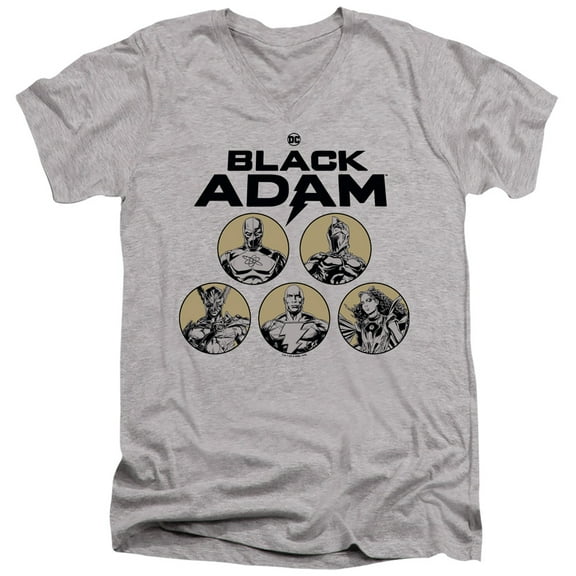 Black Adam, Contrast Group Unisex Adult V-Neck T Shirt