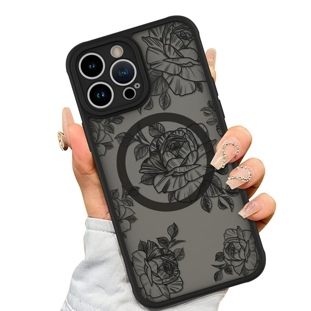 Funda de teléfono AIGOMARA para iPhone 14 Pro Max con MagSafe Black