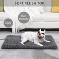 thumbnail image 2 of Washable Dog Bed Mat Reversible Dog Crate Pad Soft Fluffy Pet Kennel Beds Dog Sleeping Mattress for Large Jumbo Medium Small Dogs, 41 x 27 Inch, Gray, 2 of 5