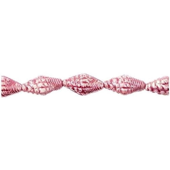 36pcs John Bead 16x8mm Pink on Alabaster White Czech Pressed Glass Seashell Bead Strand for Jewelry Bracelet Necklace Making