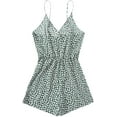thumbnail image 2 of Women's Leopard Print Wrap Spaghetti Strap Romper Cami Jumpsuit, 2 of 5