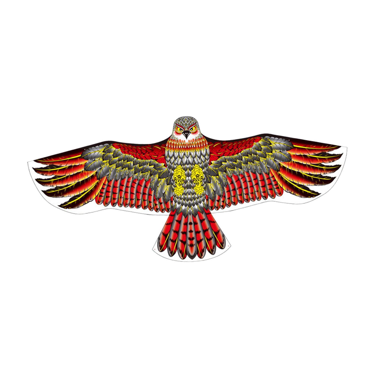 LeeQinersw 65" Eagle Flying Kite, Adults Kids Play Toy, Outdoor Activities Park Family Game Red