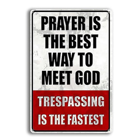 Bomd Metal No Trespassing Sign for Private Property - Weatherproof Funny Posted Sign with Large Font for Home Yard Garden Door Wall, High Visibility and Durable