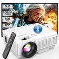 thumbnail image 1 of GCZ Mini Projecteur de Films Portable avec Bluetooth 5.2, 7500 Lm Full HD 1080P Pris en Charge, Écran de Projecteur 80 Pouces Inclus, 1 Pce, 1 of 7