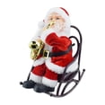 thumbnail image 3 of Adornos navideños de Papá Noel para oficina, granja, vacaciones, adornos navideños para coche. saxofón, 3 of 9