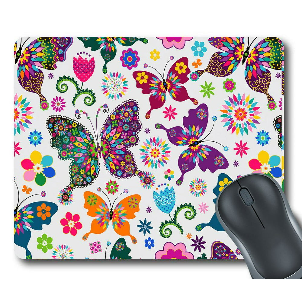 GCKG Beatiful Flying Butterflies Mouse Pad Personalized Unique ...