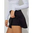 thumbnail image 3 of Cenuakty Women's Solid Color Fashion Mini Skirts Ruched Waist  Skirts Spring Summer Casual Short Skirts, 3 of 6