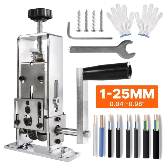 iMeshbean Hand Crank Wire Stripper Wire Stripping Machine Electric & Manual Copper Peeling Stripper