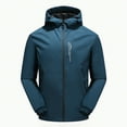 thumbnail image 2 of Sentmoon Winter Jacket for Men Solid Color Long Sleeve Drawstring Hooded Neck Men's Coats Plus Size Zipper Windbreaker Men Clothing with Pockets Fall Active for Festival Camping and Outdoor, 2 of 5