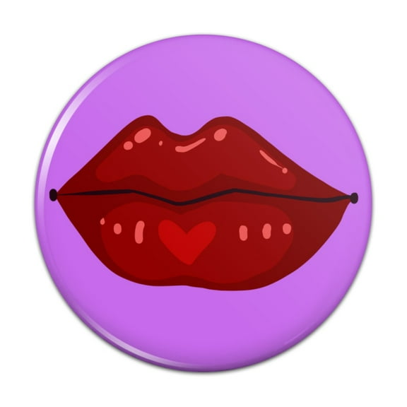 Juicy Luscious Lips Pinback Button Pin