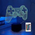thumbnail image 1 of 3d Gamepad Lamp Game Console Night Light 3d Illusion Lamp For Kids, 16 Colors Changing With Remote, Gaming Room Gamer Gift, Kids Bedroom Decor, 1 of 5