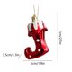 thumbnail image 5 of Adorno para árbol de Navidad, 2 piezas, plástico para colgar en la víspera de Navidad, bonitos accesorios para árbol de Navidad de color rojo, decoración colgante de Papá Noel para colgar en, 5 of 7