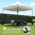 thumbnail image 6 of Outsunny 10' x 10' Canopy Cover with Weight Bags, UPF50+ Pop Up Canopy Replacement Top, White, 6 of 10