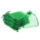 thumbnail image 1 of 100 piezas de bolsas de organza 4x5 pulgadas con cordón de favor color verde oscuro, 1 of 7