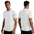 thumbnail image 2 of Men's Moisture Wicking Breathable Active Performance Tech T-Shirts Workout Shirt with Short Sleeve Size 3XL White, 2 of 9