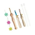 thumbnail image 3 of Embroidery Punch Needle Pen Sewing Kit Knitting Needle Embroidery Pen Weaving Tool 3x Needle 5 Threader, 3 of 8