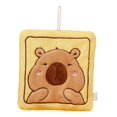 thumbnail image 4 of Toalla de mano colgante decorativa con lazo para colgar, toalla de limpieza cuadrada, pañuelo suave, paños para secar platos Amarillo, 4 of 9