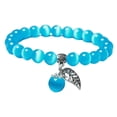 thumbnail image 4 of lionlar Bracelet Perlé Extensible Perles Rondes en Cristal Naturel pour Femmes Bleu Ciel, 4 of 6