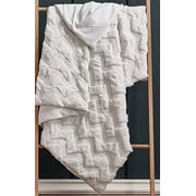 Bayard Ivory Soft Plush Heavy Throw Blanket 50" x 60"