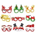 thumbnail image 1 of Cateissary Marco de gafas de alce de árbol de Navidad de Papá Noel, 12 unidades, gafas de Feliz Navidad, accesorio de foto, adornos navideños, regalo de Kits de decoración para fiestas No.01 Cateissary HA008260-01, 1 of 6