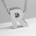 thumbnail image 5 of Collar con colgante de letra redonda Yashi acero de titanio ajustable Unisex 40 cm, 5 of 5