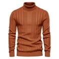 thumbnail image 2 of Sweater Autumn New Men's Turtleneck Casual Knitted Warm Bottoming Shirt Men's Pullover Large Size - Dark Gray - XL, 2 of 5