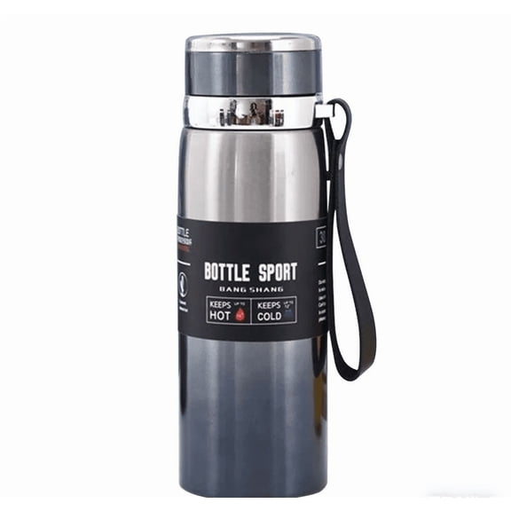1L Stainless Steel Insulated Water Bottle, Vacuum Travel Flask for Water, Tea, Coffee and Hot or Cold Drinks