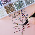 thumbnail image 5 of Rainbow Jelly Rhinestones Bedazzling Kit Resin Gems Craft Decoration Set Multi Color Rhinestones for Nail Art Clothes Tumblers DIY Crafts with Glue Tools,bedazzle kit with rhinestones,dazzling kit, 5 of 6