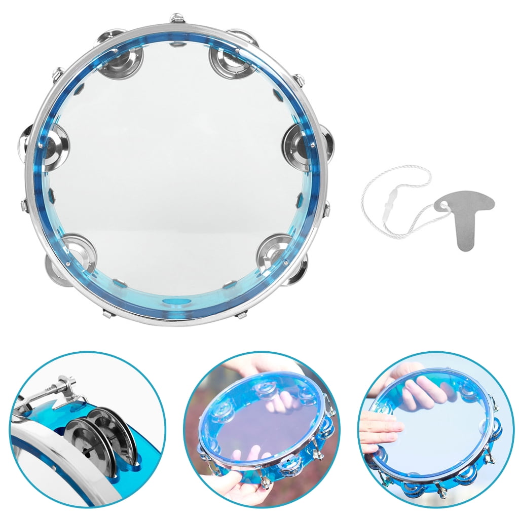 Double Row Tambourine Flower Form Musical Tambourine Metal Bells Handheld Toy