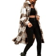 thumbnail image 2 of Blotona Women Casual Plaid Coat Long Sleeve Lapel Outerwear with Pockets, 2 of 9