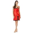 thumbnail image 4 of Ashford & Brooks Women's 2 Piece Satin Robe and Nightie Set - Leopard/Red - Large, 4 of 4