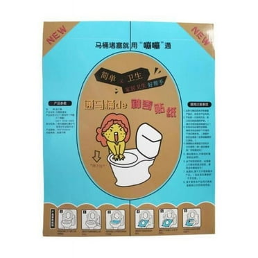 Disposable Plastic Toilet Clog Sticker Plunger Dredge Clogged Fix Easy U0I4