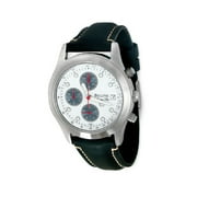 Bulova Marine Star Mens Black Leather Strap