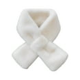 thumbnail image 3 of WonderWiz Women Collar Scarf Winter Faux Fur Scarves for Women Cold Weather Lady Neck Warmer White One Size, 3 of 4