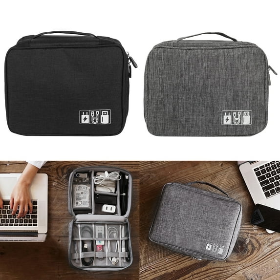 ODOMY Cord Organizer Bag,Cable Bags, Data Cable Storage Bag, Cable Organizer, Waterproof Bag For Headphones, Power Bank, USB Sticks, Hard Drive, High Capacity Storage For Travel, Work