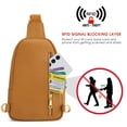thumbnail image 5 of Kattee Sling Bag for Women, Leather Fanny Packs Crossbody Purse, Small Chest Bag with RFID Blocking, 5 of 7
