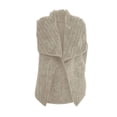 thumbnail image 4 of Womens Vests Fashion Casual Sleeveless Lapel Open Front Fleece Cardigan Fall Fashion Solid Color Fuzzy Jacket Sweater (Khaki S), 4 of 7