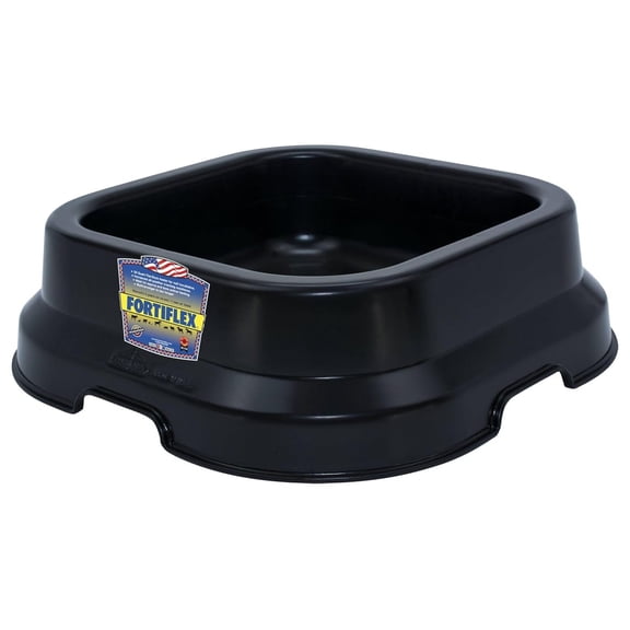 12 SLP-10 Square Lo Feeder Pan - 10 Quart Livestock Water & Feed Pan - Durable Ground Pan with Handgrips - Extra Thick Walls - USA Made Heartwood