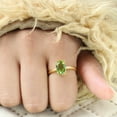thumbnail image 3 of Vintage Peridot Gemstone Ring Stackable Delicate Promise Jewelry Engagement14k Gold Ring August Birthstone Solitaire Women Ring Gift For Her, 3 of 6