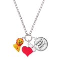 thumbnail image 1 of Delight Jewelry Resin Yellow Lion - Red Heart Nurse Strong Zoe Necklace, 1 of 4