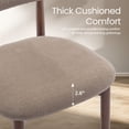 thumbnail image 6 of Upholstered Dining Chairs – Fabric Seat, Solid Wood Frame, For Kitchen or Dining Room Set of 4, Camel, 6 of 9