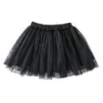 thumbnail image 3 of YUGYXL Girl Tutu Skirt Layers Tulle Tutus for Little Girls Fluffy Ballet Dress Up for Toddler Kids Children 2-14Years Today ClearanceBlack,9-10Years, 3 of 5