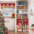 thumbnail image 2 of Christmas Kitchen Window Curtains and Valances Set 36 Inch, Gingerbread Man Merry Christmas Short Tier Curtain for Cafe Living Room Bathroom, Xmas Red 3 Pieces Set Kitchen Decor, 2 of 7