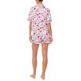 thumbnail image 5 of Pijama Yiulangde de seda con forma de corazón para mujer, satén, 2 piezas, rosa, 5 of 5