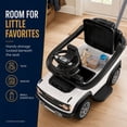 thumbnail image 4 of 3-in-1 Toddler Push Car, SHINPT Licensed Ford Bronco Ride On Toy with Parent Handle, Safety Guardrail, Lights, Music & Under-Seat Storage, Foot-to-Floor Car for Kids 18-36 Months, White, 4 of 8