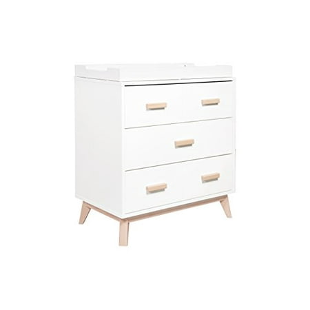 Babyletto Scoot 3 Drawer Changer Dresser White Washed Natural