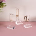 thumbnail image 5 of Uxcell 3 Set 3.5"/4.3"/5" Height Acrylic Earring Display L Stand Jewelry Storage Rack, Clear, 5 of 6