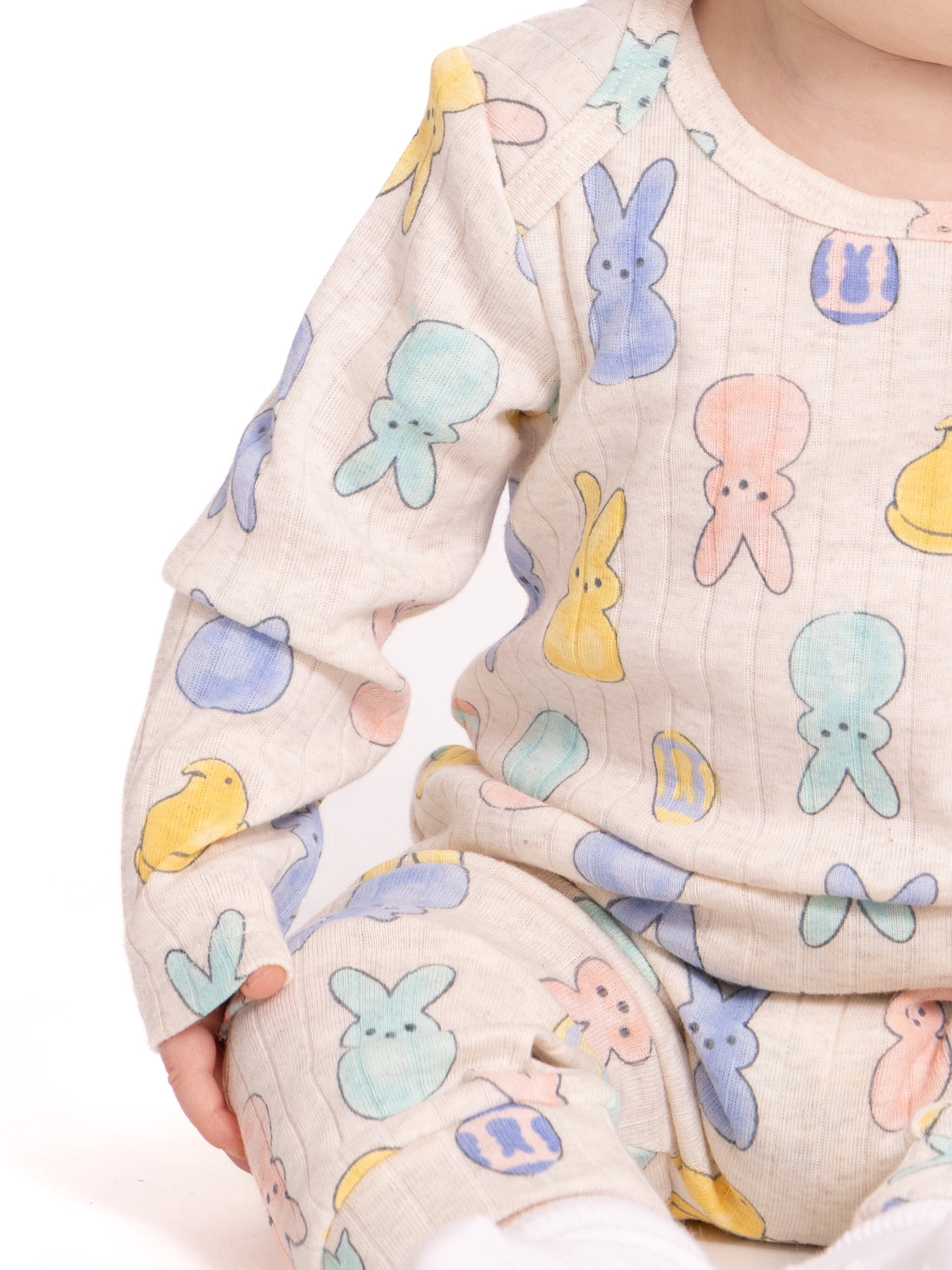 Peeps Unisex Baby Easter Long Sleeve Bodysuit with Matching Joggers, 2-Piece Set, Sizes Newborn-12M